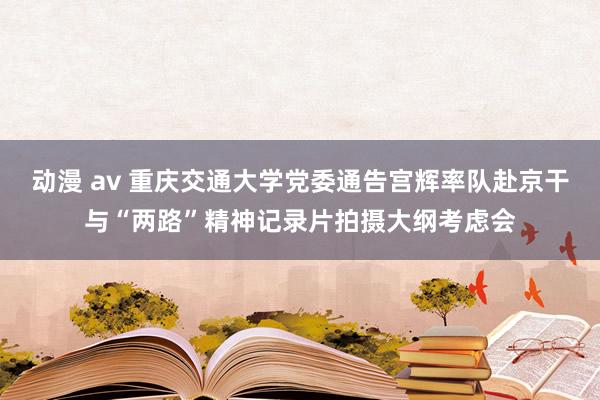 动漫 av 重庆交通大学党委通告宫辉率队赴京干与“两路”精神记录片拍摄大纲考虑会